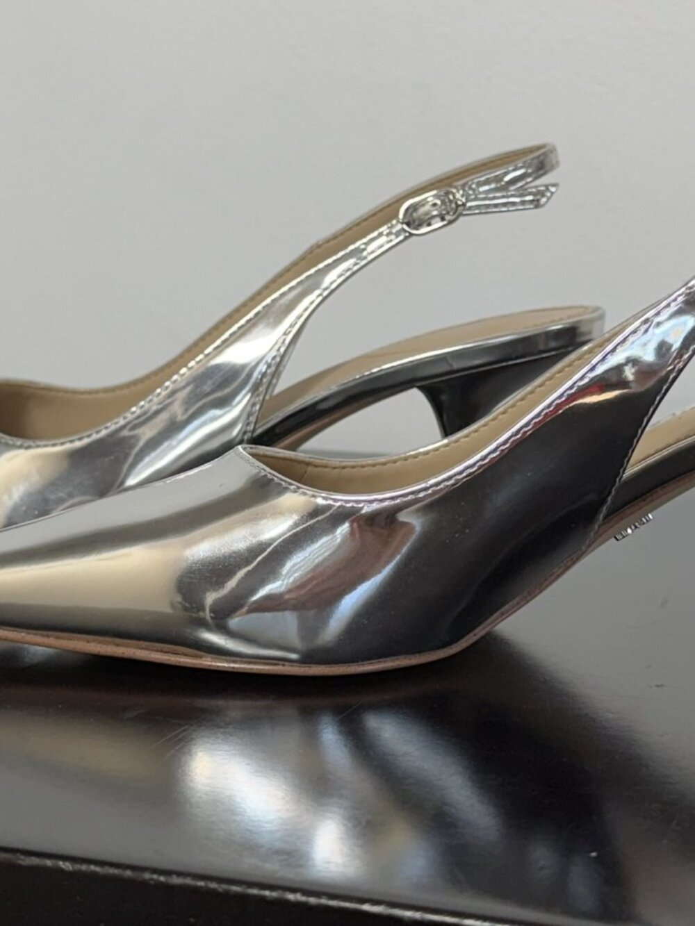 Sam Edelman Bianka Slingback Pump in Silver Size 7 - Picture 8 of 9